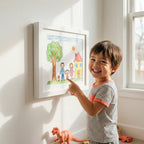 Kids' Art Frame Magnetic Latch 150-Sheet Storage Wall-Mount