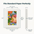 Kids' Art Frame Magnetic Latch 150-Sheet Storage Wall-Mount