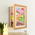 Kids' Art Frame Magnetic Latch 150-Sheet Storage Wall-Mount