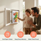 Kids' Art Frame Magnetic Latch 150-Sheet Storage Wall-Mount