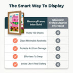 Kids' Art Frame Magnetic Latch 150-Sheet Storage Wall-Mount