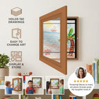 Kids Art Storage Frame Flip-Open Front Holds 150 Drawings