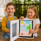 Kids Art Storage Frame Flip-Open Front Holds 150 Drawings
