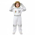 Kids Astronaut Costume Helmet & Metallic Gloves Space Patches