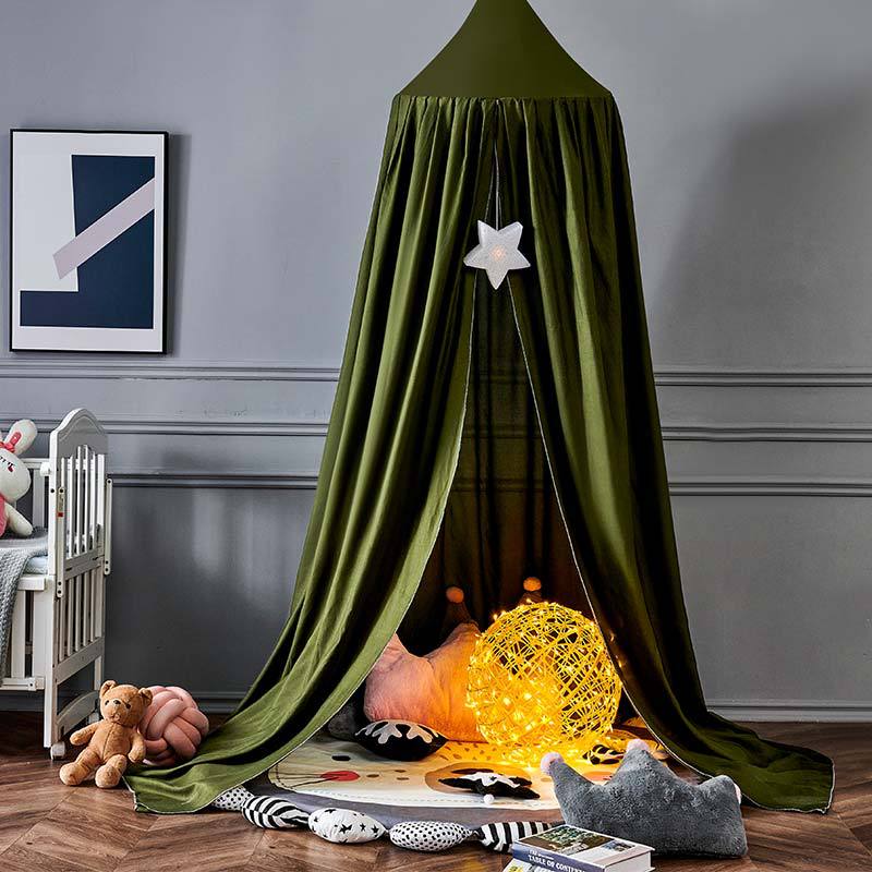 Kids Bed Canopy Blackout Soft Polyester 250 Cm Tall