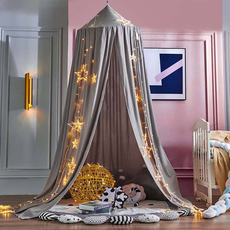 Kids Bed Canopy Blackout Soft Polyester 250 Cm Tall
