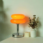 Kids Bedside Lamp Colorful Glass Shade USB Powered