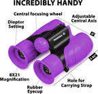 Kids Binoculars 8x21 Magnification Shockproof & Lightweight