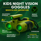 Kids Binoculars Night Vision 4X Magnification Shock-Resistant & Water-Resistant