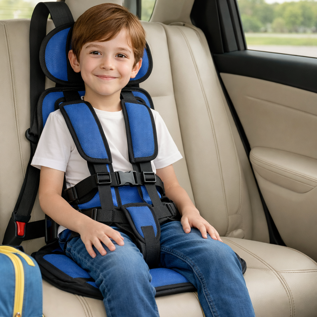 Kids Booster Seat 5-Point Harness Foldable Padded