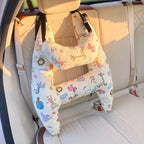 Kids Car Neck Pillow Ergonomic Cotton Blend Adjustable Straps