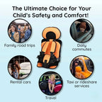 Kids Car Seat Cushion Padded Adjustable Seat Belt Compatible