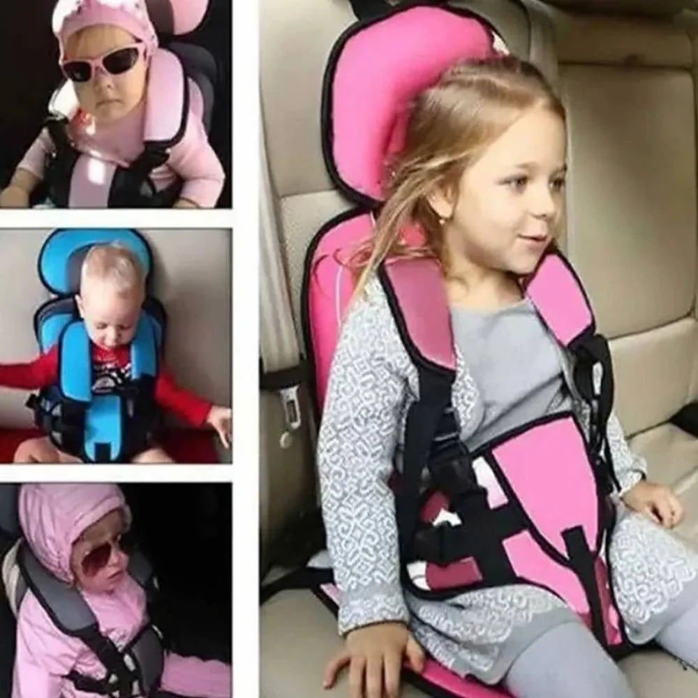Kids Car Seat Cushion Padded Adjustable Seat Belt Compatible