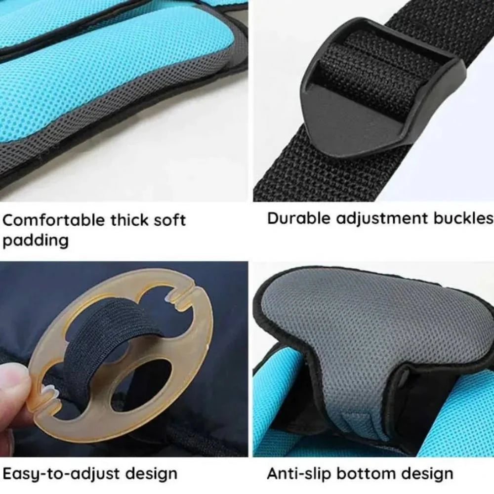 Kids Car Seat Cushion Snug Support Seat-Belt Compatible