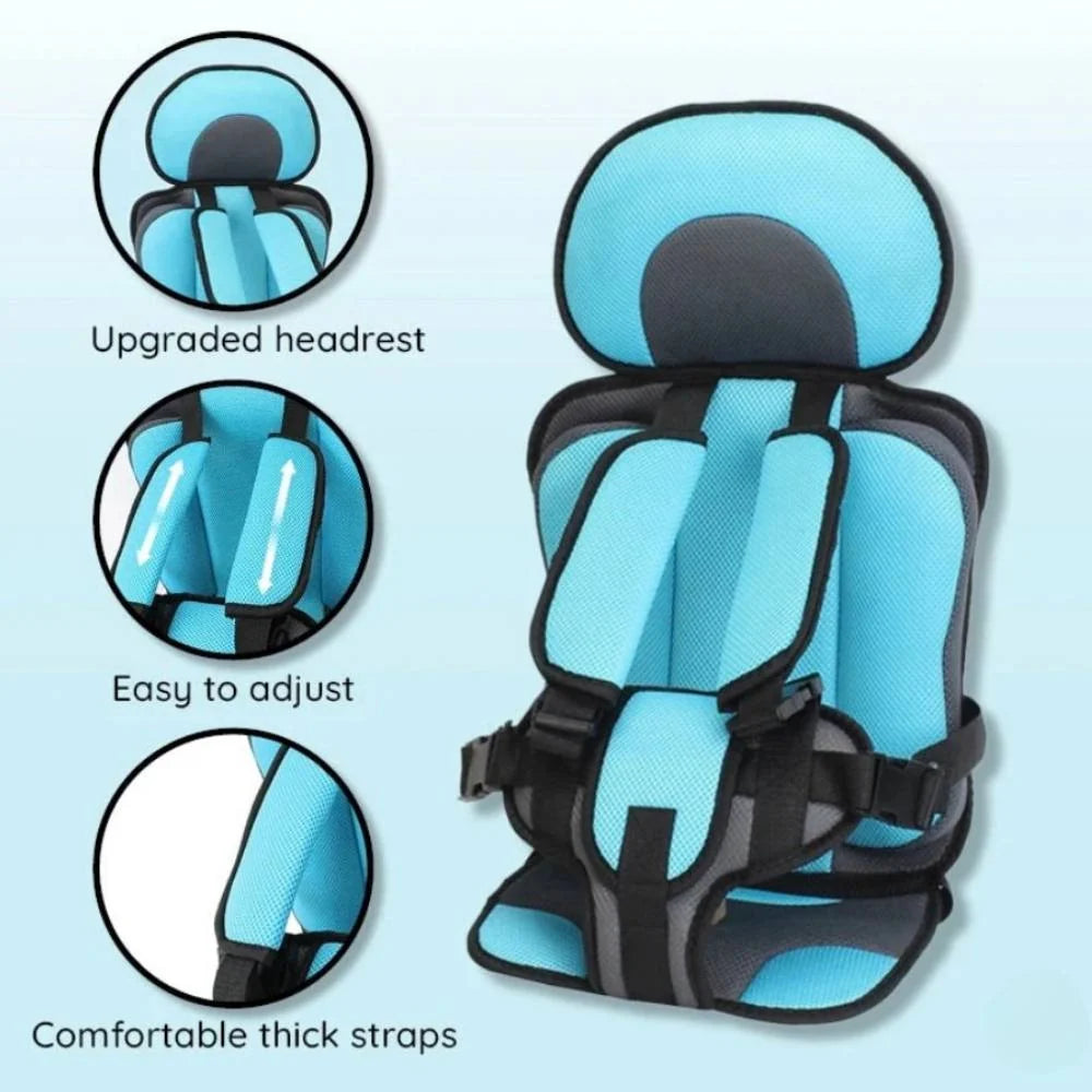 Kids Car Seat Cushion Snug Support Seat-Belt Compatible
