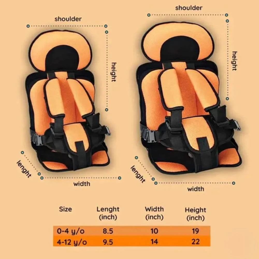 Kids Car Seat Cushion Snug Support Seat-Belt Compatible