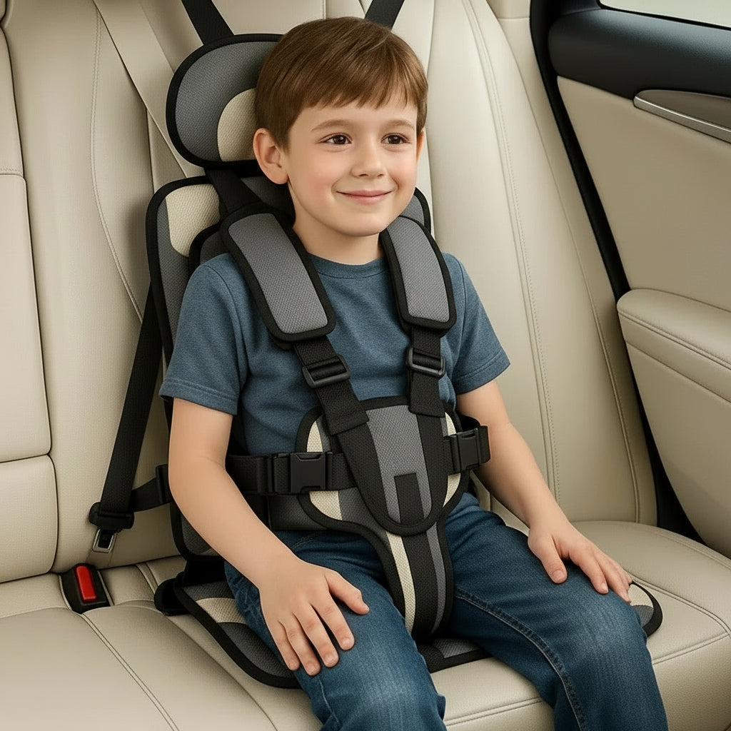 Kids Car Seat Foldable 5-Point Harness Padded Support