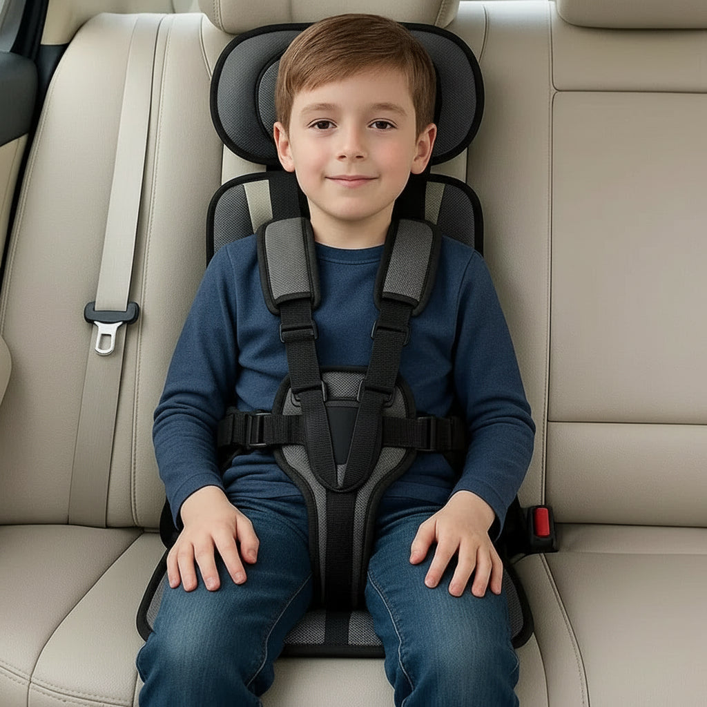 Kids Car Seat Foldable 5-Point Harness Padded Support