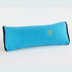 Kids Car Seat Pillow Plush Micro-Suede Seat Belt Attachment