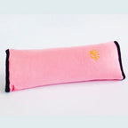 Kids Car Seat Pillow Plush Micro-Suede Seat Belt Attachment