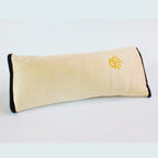 Kids Car Seat Pillow Plush Micro-Suede Seat Belt Attachment