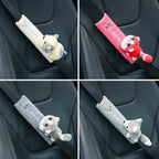 Kids Car Seat Shoulder Pad Plush Cotton & Velcro
