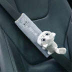 Kids Car Seat Shoulder Pad Plush Cotton & Velcro