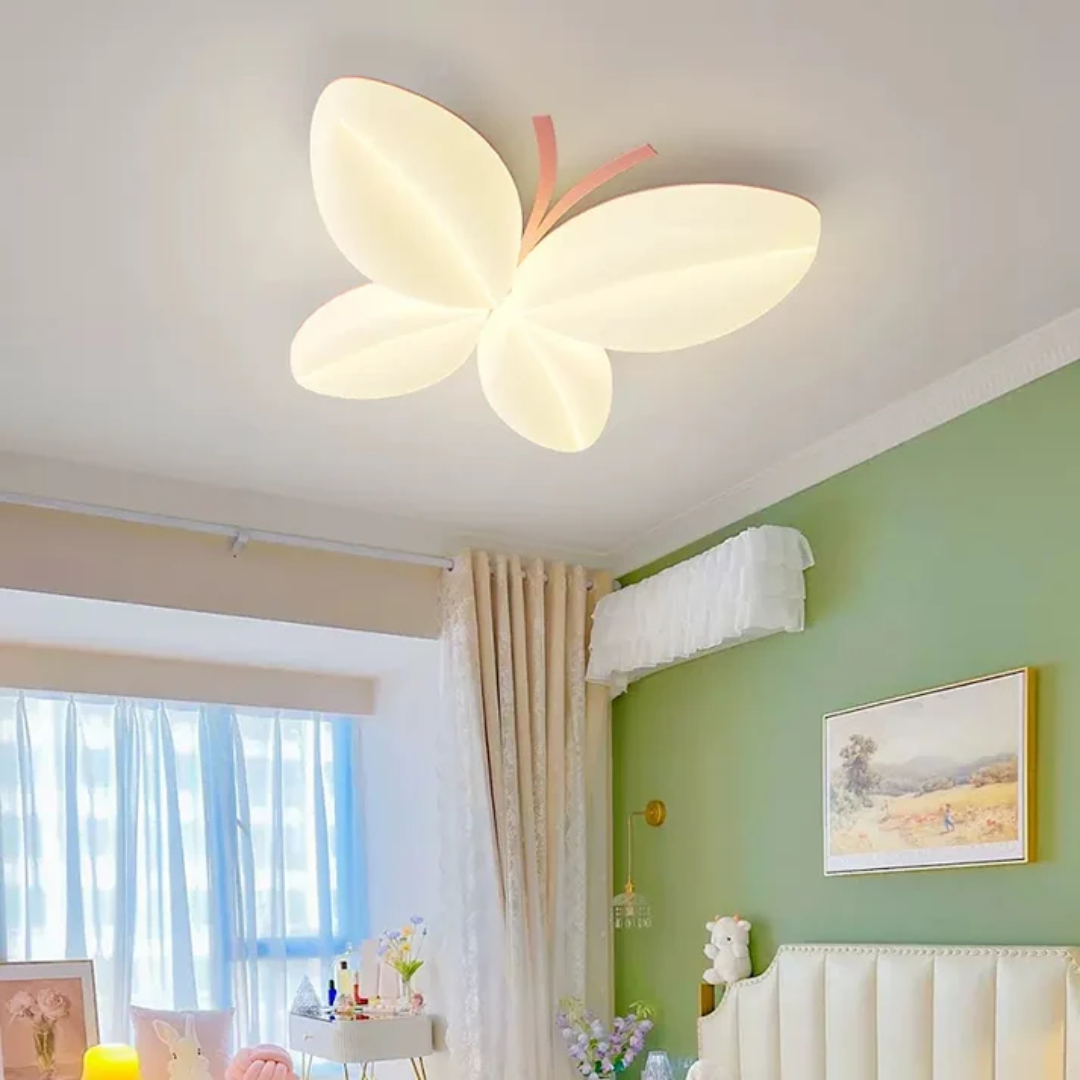 Kids Ceiling Lamp Butterfly Dimmable Three-Color LED