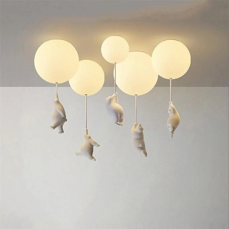 Kids Ceiling Light Balloon Bear Soft Diffused