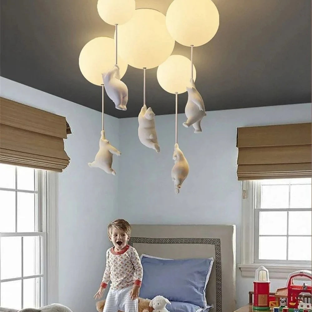 Kids Ceiling Light Balloon Bear Soft Diffused