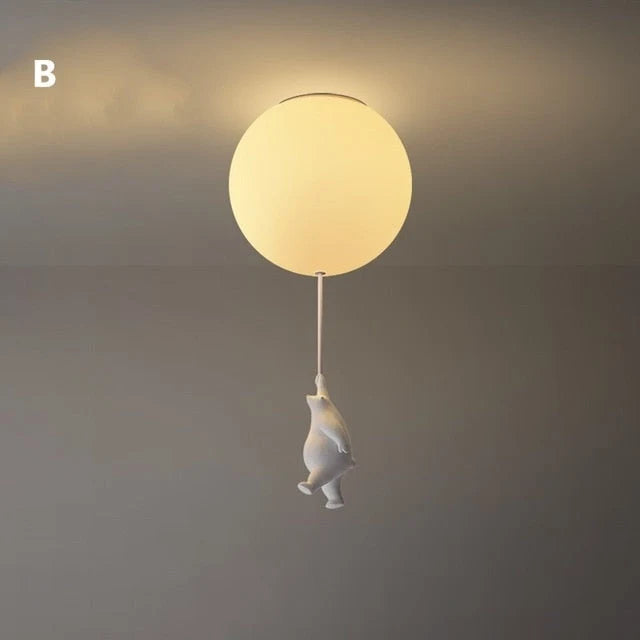 Kids Ceiling Light Balloon Bear Soft Diffused