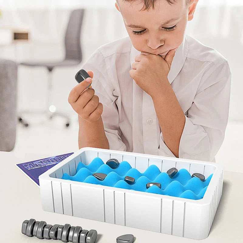 Kids Chess Set Magnetic Pieces Durable Design Ages 5+