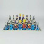 Kids Chess Set Solid Wood Cartoon Pieces