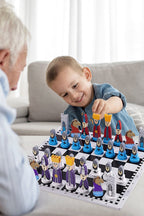 Kids Chess Set Wooden Colorful 32 Pieces