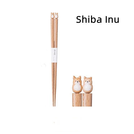 Kids Chopsticks Handmade Wooden Ergonomic Animal Sculptures