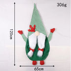 Kids Christmas Stocking Grinch Motif Plush Fabric 16.5 Inch