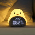 Kids Clock Cartoon Bird Night Light & Gentle Alarm