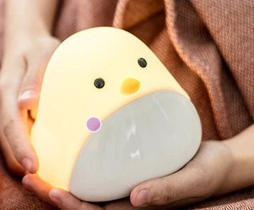 Kids Clock Cartoon Bird Night Light & Gentle Alarm