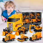 Kids Construction Playset Battery-Powered Sounds & Multi-Vehicle
