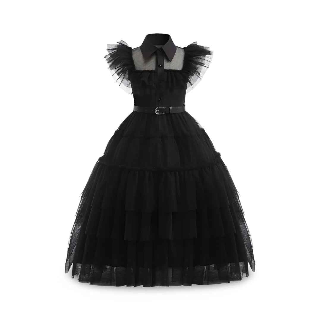 Kids Costume Gothic Schoolgirl Layered Tulle Wig & Accessories