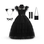 Kids Costume Gothic Schoolgirl Layered Tulle Wig & Accessories