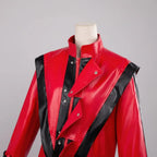 Kids Costume Two-Piece Red Faux Leather Jacket & Pants
