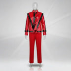 Kids Costume Two-Piece Red Faux Leather Jacket & Pants
