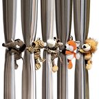 Kids Curtain Tiebacks Plush Animal Set of 2