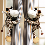 Kids Curtain Tiebacks Plush Animal Set of 2