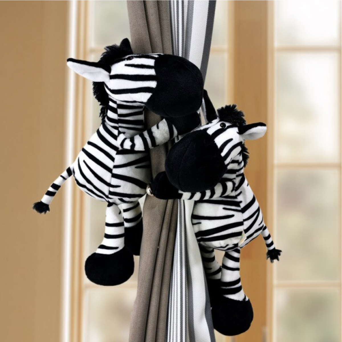 Kids Curtain Tiebacks Plush Animal Set of 2