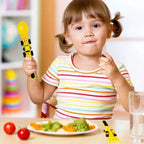 Kids Cutlery Set Bulldozer Design Food-Safe & BPA-Free