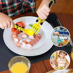 Kids Cutlery Set Bulldozer Design Food-Safe & BPA-Free