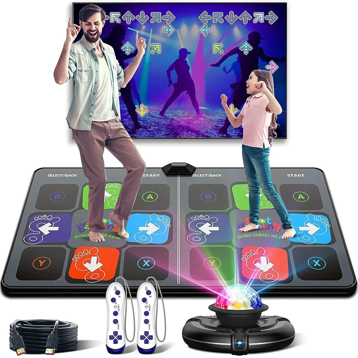 Kids Dance Mat Interactive Motion-Sensing Dual-Player