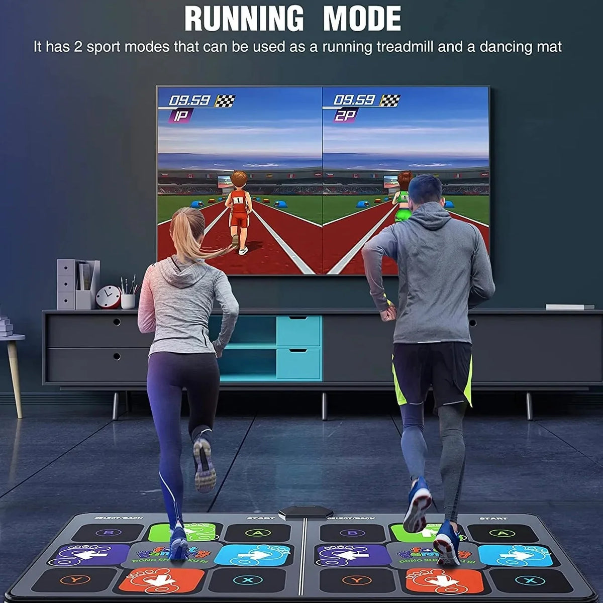 Kids Dance Mat Interactive Motion-Sensing Dual-Player